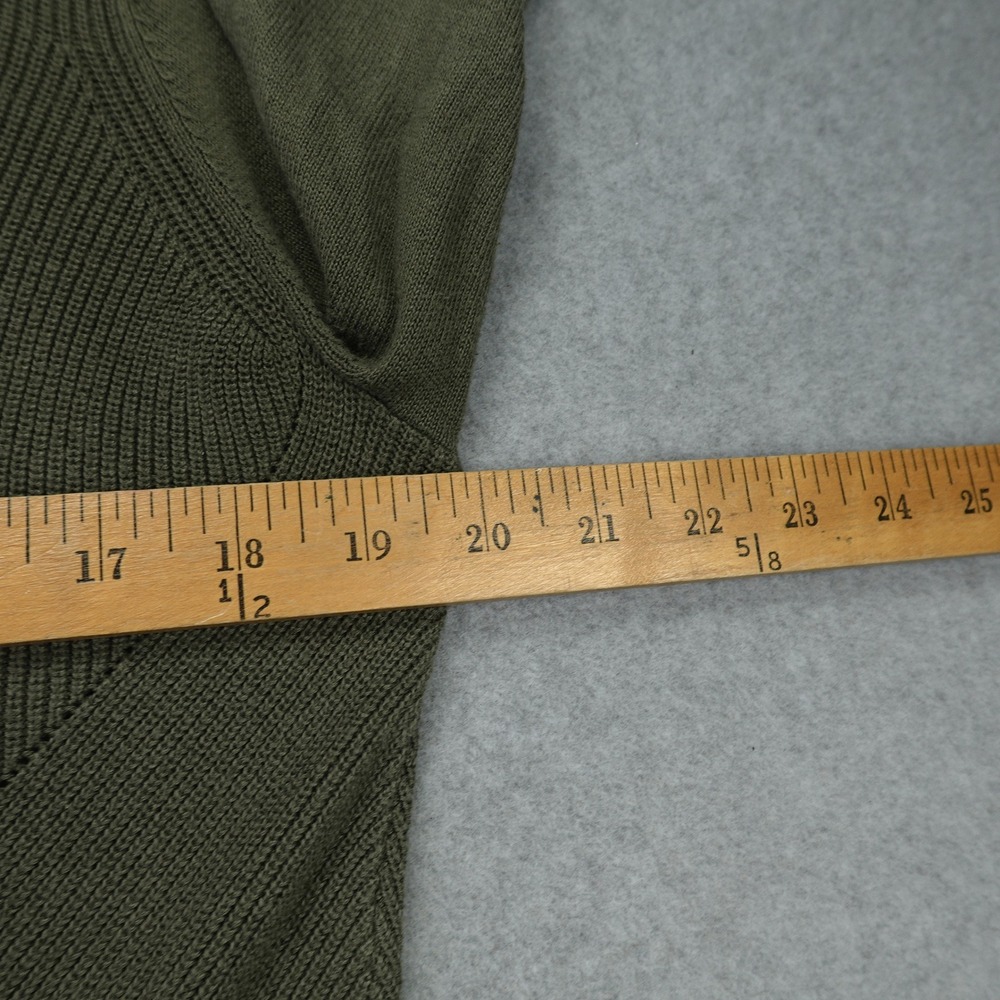 Tommy Bahama Sweater Womens Medium Green Ribbed Pullover‎ V Neck Casual - Picture 11 of 15